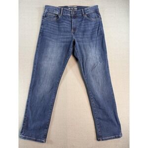 Twillory Technical Denim Jeans Mens 33x30 Med Wash Blue Slim Straight Stretch